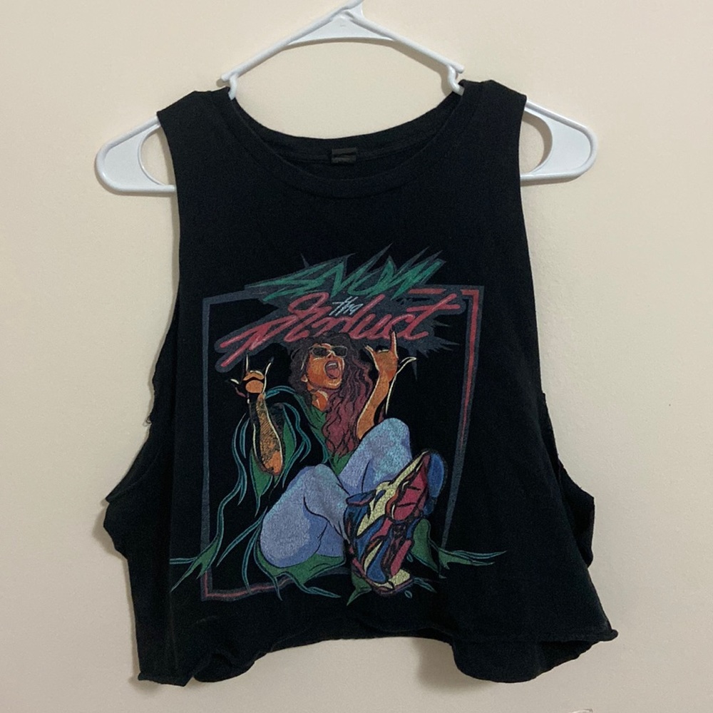 Black snow the product cut off self cropped tank top. Size large. Vintage look.